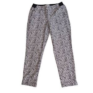 Tommy Bahama Everyday Active Womens Print Stretch Pants Black White Size Small